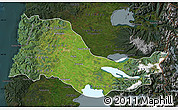 Satellite Map of OSORNO, darken
