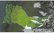 Satellite Map of OSORNO, darken, semi-desaturated