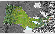 Satellite Map of OSORNO, desaturated