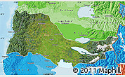 Satellite Map of OSORNO, political shades outside