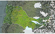 Satellite Map of OSORNO, semi-desaturated