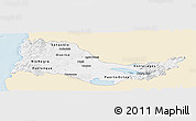 Classic Style Panoramic Map of OSORNO, single color outside