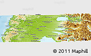 Physical Panoramic Map of OSORNO