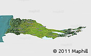Satellite Panoramic Map of OSORNO, single color outside