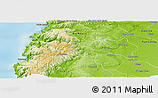 Physical Panoramic Map of Purranque