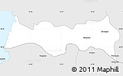 Silver Style Simple Map of Purranque