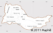 Classic Style Simple Map of OSORNO, cropped outside