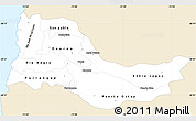 Classic Style Simple Map of OSORNO, single color outside