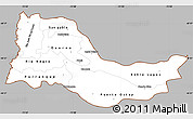 Gray Simple Map of OSORNO, cropped outside
