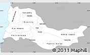 Gray Simple Map of OSORNO, single color outside