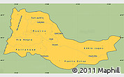 Savanna Style Simple Map of OSORNO, cropped outside