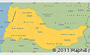 Savanna Style Simple Map of OSORNO