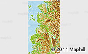Physical 3D Map of Chaiten