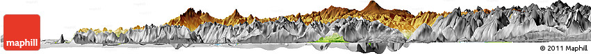 Physical Horizon Map of Chaiten, desaturated