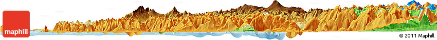 Physical Horizon Map of Chaiten, political outside