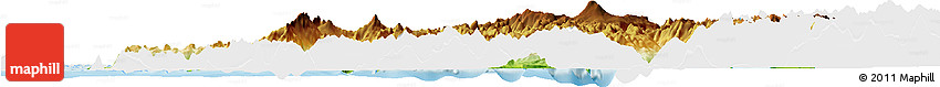 Physical Horizon Map of Chaiten, single color outside