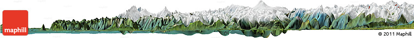 Satellite Horizon Map of Chaiten