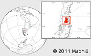 Blank Location Map of Chaiten