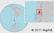 Gray Location Map of Chaiten