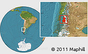Satellite Location Map of Chaiten, highlighted parent region