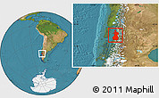 Satellite Location Map of Chaiten
