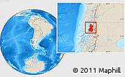 Shaded Relief Location Map of Chaiten