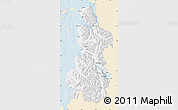 Classic Style Map of Chaiten, single color outside