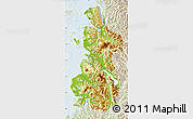 Physical Map of Chaiten, lighten