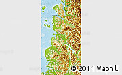 Physical Map of Chaiten
