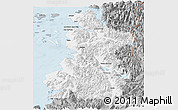 Gray Panoramic Map of Chaiten