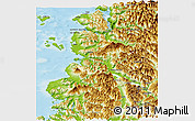 Physical Panoramic Map of Chaiten