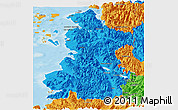 Political Panoramic Map of Chaiten