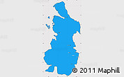 Political Simple Map of Chaiten, cropped outside