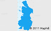 Political Simple Map of Chaiten, single color outside