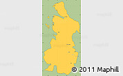 Savanna Style Simple Map of Chaiten, cropped outside