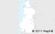 Silver Style Simple Map of Chaiten