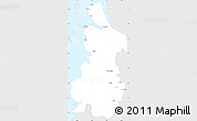 Silver Style Simple Map of Chaiten, single color outside