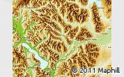 Physical Map of Futaleufu