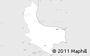 Silver Style Simple Map of Futaleufu