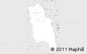 Silver Style Simple Map of PARINACOTA