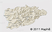 Shaded Relief 3D Map of PETORCA, cropped outside