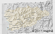 Shaded Relief 3D Map of PETORCA, desaturated