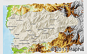 Shaded Relief 3D Map of PETORCA, physical outside