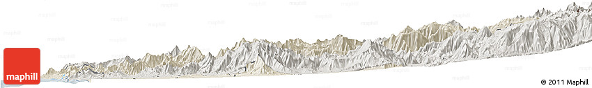Shaded Relief Horizon Map of PETORCA, semi-desaturated Shaded Relief Horizon Map of PETORCA, semi-desaturated