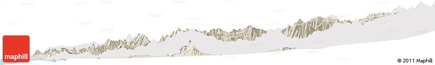 Shaded Relief Horizon Map of PETORCA, single color outside