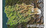 Satellite Map of PETORCA, darken