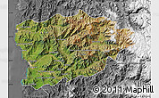 Satellite Map of PETORCA, desaturated