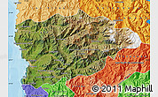 Satellite Map of PETORCA, political shades outside