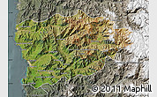 Satellite Map of PETORCA, semi-desaturated