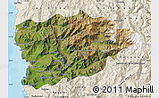 Satellite Map of PETORCA, shaded relief outside